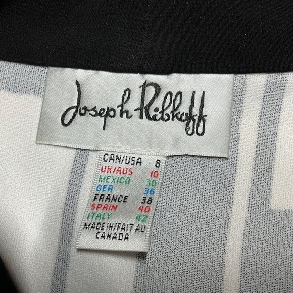 JOSEPH RIBKOFF Stretch Jersey Knit Long Sleeve Blazer Rusched Sleeves Zip Close - Picture 5 of 8